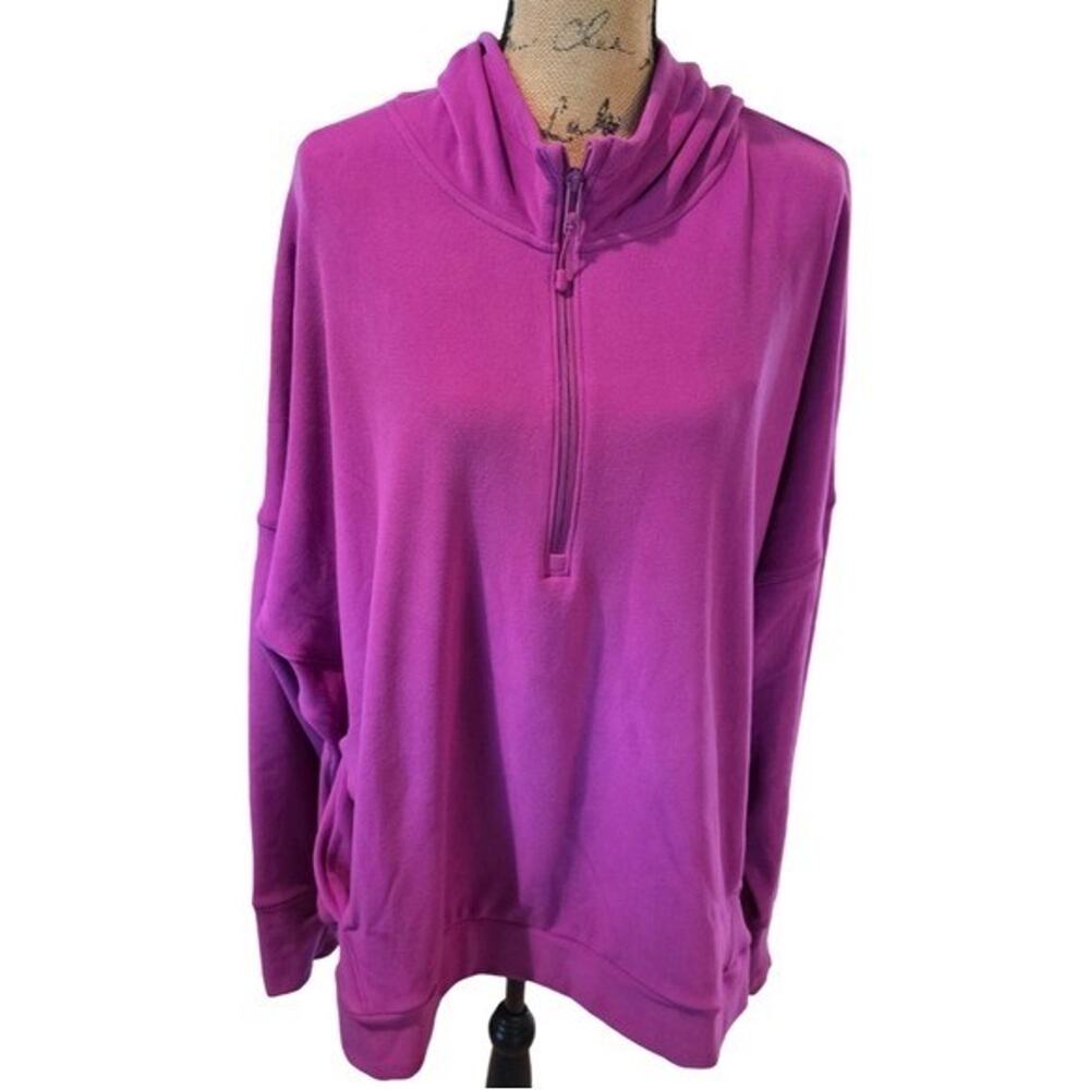 Under Armour Super Soft Bright Magenta Half-Zip Pullover Hoodie Plus Size 3X New